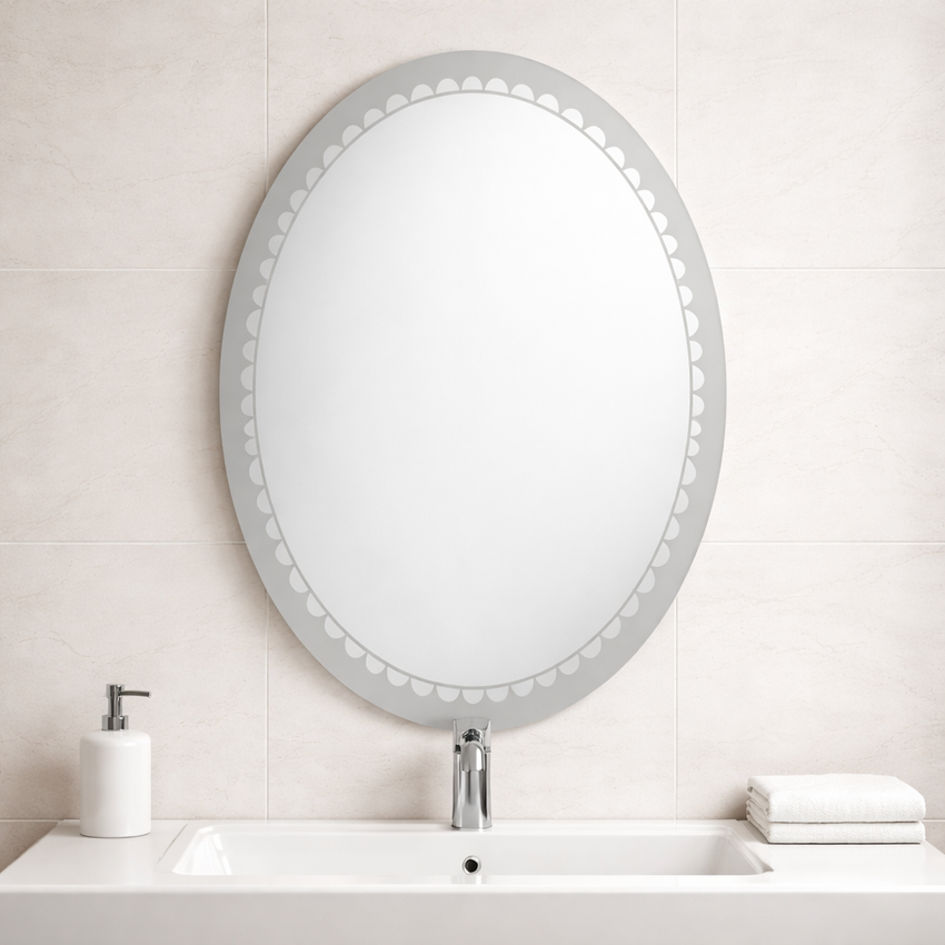 80×60cm Decorative Oval Mirror