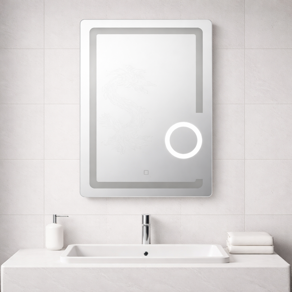70×50cm LED Mirror – Designed Pattern