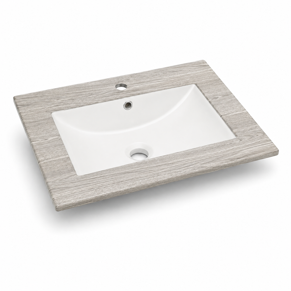 Wood-Look Countertop Basin 61x47cm