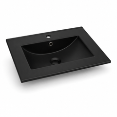 Black Rectangular Basin 60x46cm