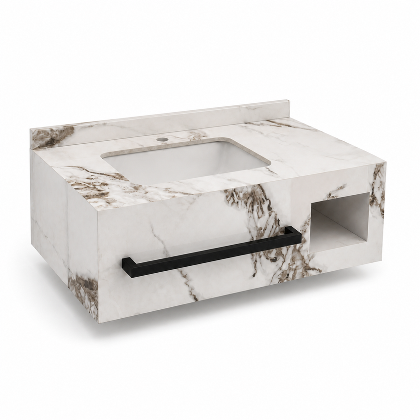 White Marble Vanity 50x80x30cm
