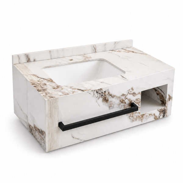 White Marble Vanity 50x80x30cm