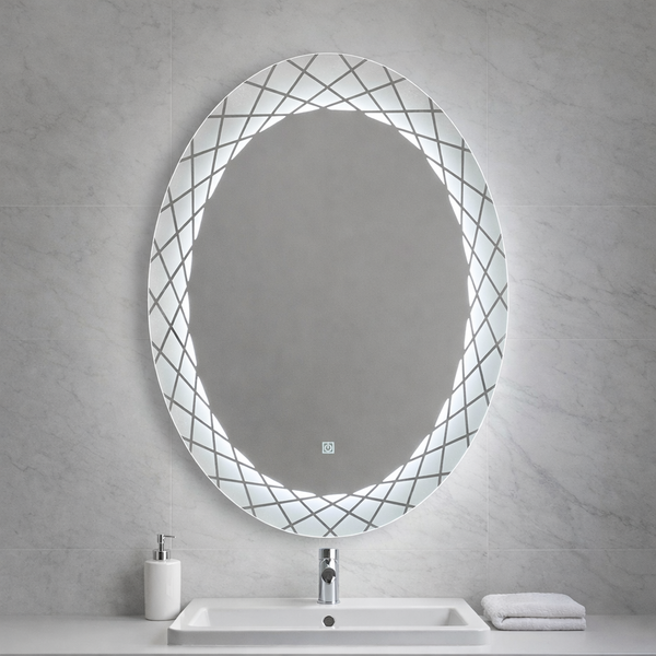 80×60cm Decorative Oval Mirror