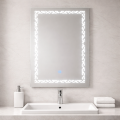 70×50cm LED Mirror – Designed Pattern