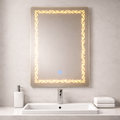 70×50cm LED Mirror – Designed Pattern