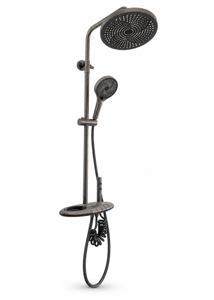 Gunmetal Electric Rain Shower Set